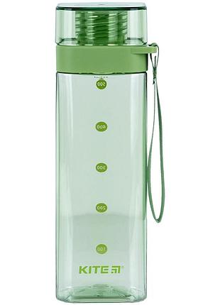 Пляшка для води "kite" 550мл k24-1209-2 квадратна зелена.