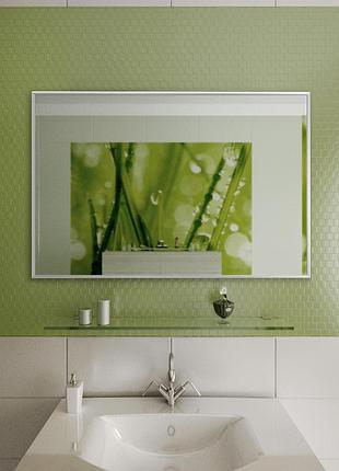 Дзеркало в алюмінієвій рамі чорного кольору 700х500 сирий ptr