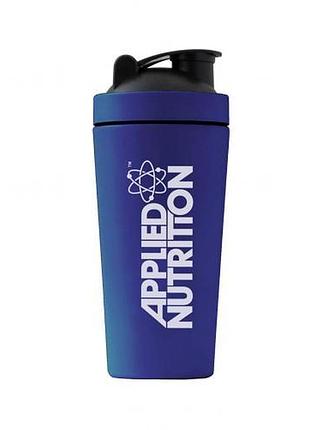 Металлический шейкер applied nutrition metal shake 750 ml (blue)