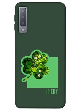 Чехол с принтом для samsung a750 galaxy a7 (2018) / для самсунг галакси а7 clover sign