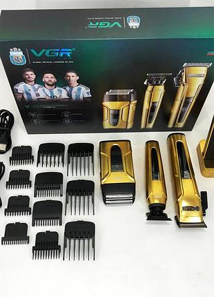 Профессиональная машинка для стрижки волос на аккумуляторе vgr v-694, машинка для стрижки волос мощная ib-42