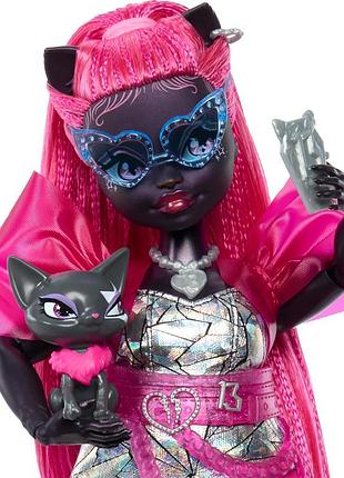 Лялька монстр хай кетті нуар з улюбленцем monster high catty noir doll with pet cat, оригінал