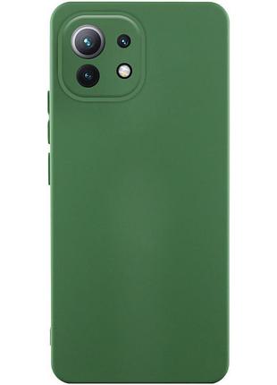 Чехол silicone cover ummi lakshmi full camera (aa) для xiaomi mi 11 lite зеленый / dark green ptr