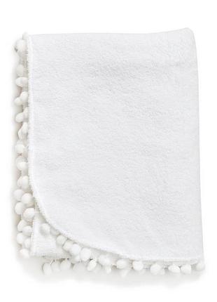 Дитячий плед twins махра маршмелоу 100х100 білий