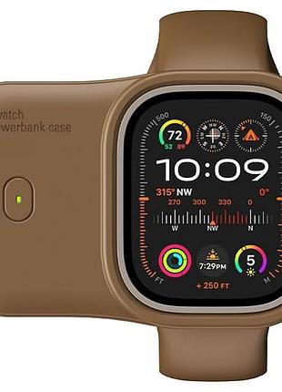 Портативное зу charging soft case for apple watch 49mm 1200 mah brown