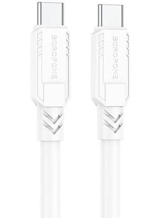 Дата кабель borofone bx81 type-c to type-c 60w (1m) белый