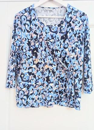 Вискозная трикотажная блузка блуза лонгслив eastex 14(40-42)р-р англия бренд оригинал