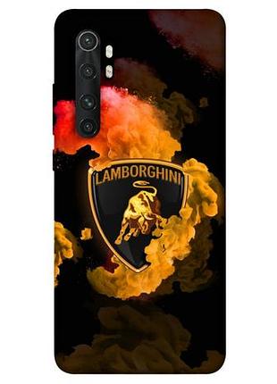 Чехол с принтом для xiaomi mi note 10 lite / для ксяоми, сяоми, ксиоми ми ноте 10 лайт lamborghini logo