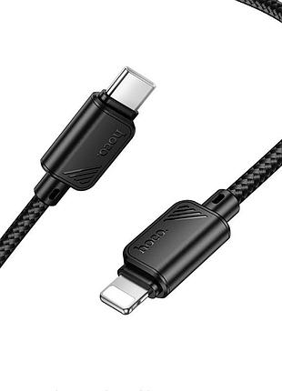 Дата кабель hoco x113 beneficio type-c to lightning (1m) black 4