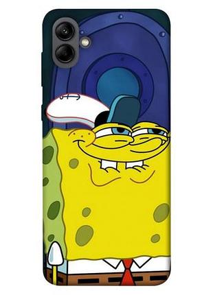 Чехол с принтом для samsung galaxy a04 / для самсунг галакси а04 губка боб