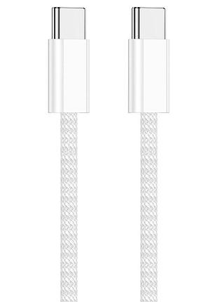 Дата кабель usb-c to usb-c finewoven 240w for apple (aaa) (2m) (box) white