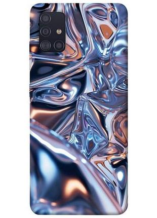 Чехол с принтом для samsung galaxy a51 / для самсунг галакси а51 silver pattern