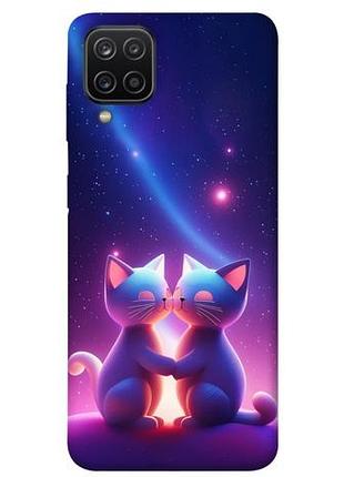 Чохол з принтом для samsung galaxy a12 / для самсунг галаксі а12 космокоти