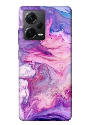 Чехол с принтом для xiaomi redmi note 12 pro+ 5g для сяоми, ксиоми редми ноте 12 про+ плюс розовый мрамор 2