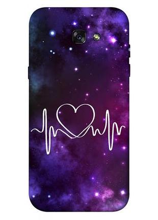 Чехол с принтом для samsung a720 galaxy a7 (2017) / для самсунг галакси а7 кардиограмма