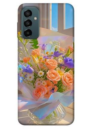 Чохол з принтом для samsung galaxy m13 4g / для самсунг галаксі м13 яскравий букет