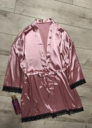 Женский атласный халат с кружевом 4xl халат кимоно халаты