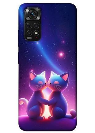 Чехол с принтом для xiaomi redmi note 11, 11s для сяоми, ксиоми редми ноте 11, ноте 11с космокоты