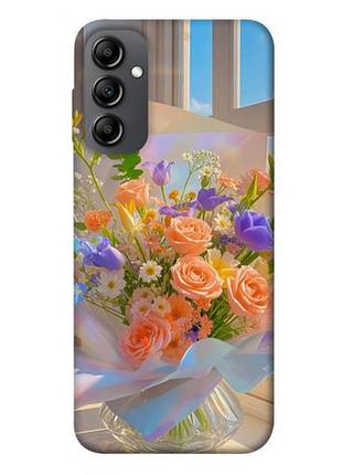 Чехол с принтом для samsung galaxy a14 4g/5g / для самсунг галакси а14 яркий букет