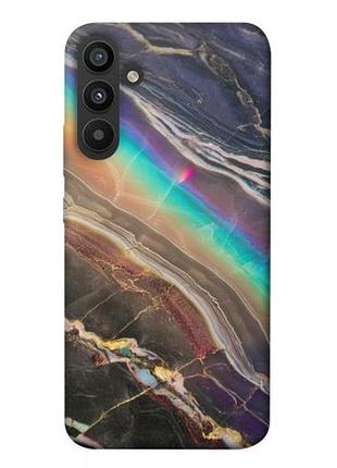Чехол с принтом для samsung galaxy a34 5g / для самсунг галакси а34 радужный мрамор
