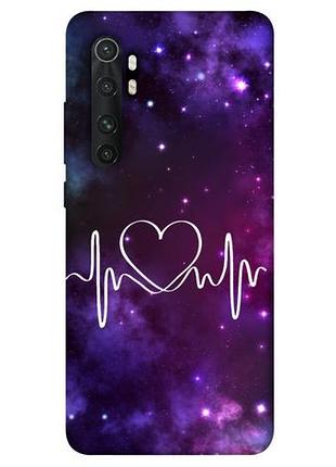 Чехол с принтом для xiaomi mi note 10 lite / для ксяоми, сяоми, ксиоми ми ноте 10 лайт кардиограмма