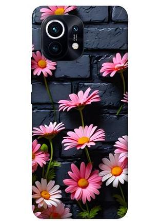 Чохол з принтом для xiaomi mi 11 / для ксяомі, сяомі, ксіомі мі 11 рожевий контраст