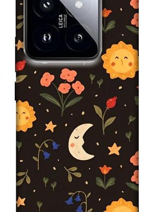 Чехол с принтом для xiaomi 14 pro / для ксяоми, сяоми, ксиоми 14 про полевые цветы