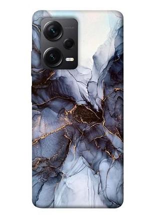 Чехол с принтом для xiaomi redmi note 12 pro+ 5g для сяоми, ксиоми редми ноте 12 про+ плюс черно-белый мрамор