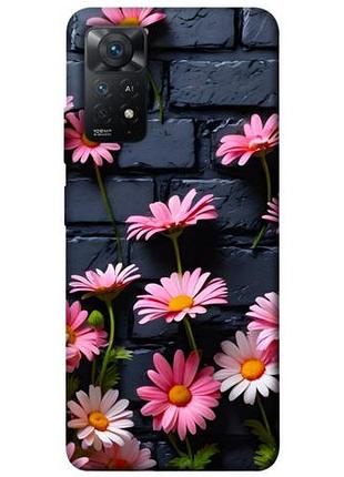 Чехол с принтом для xiaomi redmi note 11 pro 4g/5g / для сяоми, ксиоми редми ноте 11 про розовый контраст