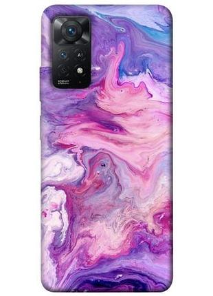Чехол с принтом для xiaomi redmi note 11 pro 4g/5g / для сяоми, ксиоми редми ноте 11 про розовый мрамор 2