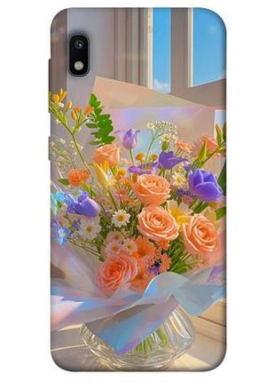 Чохол з принтом для samsung galaxy a10 (a105f) / для самсунг галаксі а10 яскравий букет