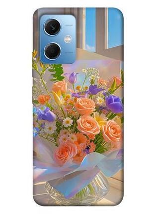 Чехол с принтом для xiaomi poco x5 5g / для ксяоми, сяоми, ксиоми поко х5 5g яркий букет