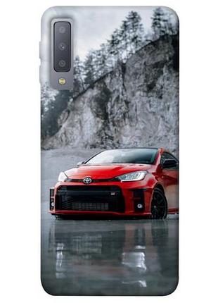 Чехол с принтом для samsung a750 galaxy a7 (2018) / для самсунг галакси а7 toyota