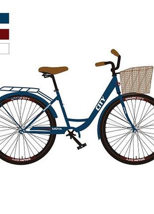 Велосипед spark city mova (колеса - 28", стальна рама - 18) темно-синій