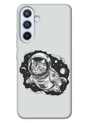 Чехол с принтом для samsung galaxy a54 5g / для самсунг галакси а54 кот космонавт