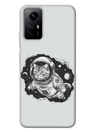 Чохол з принтом для xiaomi redmi note 12s / для ксяомі, сяомі, ксіомі редмі ноте 12с кіт космонавт