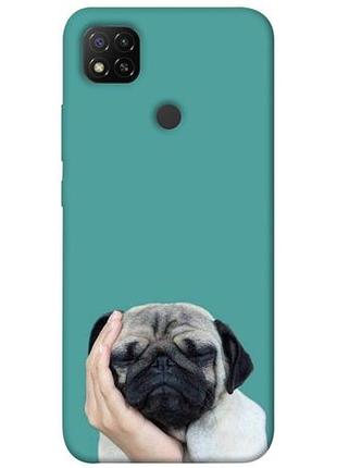 Чехол с принтом для xiaomi redmi 9c / на ксяоми, сяоми, ксиоми редми 9с спящий мопс