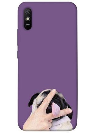 Чехол с принтом для xiaomi redmi 9a / на ксяоми, сяоми, ксиоми редми 9а мопс