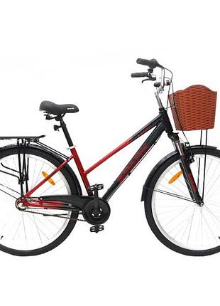 Велосипед spark planet-3 mars (алюминиевая рама – 17", колеса 28") черный с красным