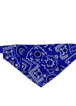 Бандана, треугольная повязка для собак pet style "шарф" синяя s