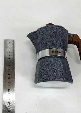 Кофеварка эспрессо для плиты magio mg-1010 150 мл, гейзерные кофеварки на mt-234 1-3 чашки