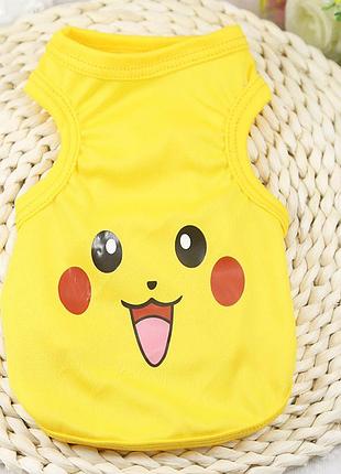 Майка для котов и кошек pet style "пикачу" желтая m