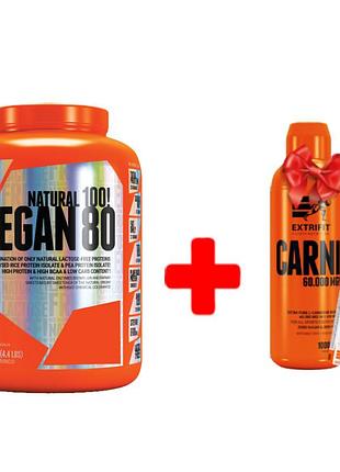 Веганский протеин + карнитин + аминокислоты в подарок extrifit vegan 80 2000 g (ice coffee) + carni 60000 mg