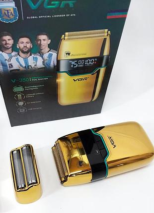 Професійна електробритва vgr v-350, машинка для стрижки бороди з акумулятором, портативне гоління sc-80