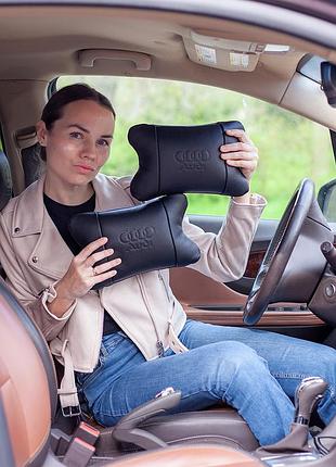 Подушка подголовник в подарок audi ауді, подушка на авто сиденье, подушки для подголовников в машину an-94