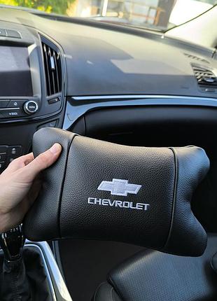 Подушка подголовник в подарок chevrolet шевроле, комфортная подушка подголовник для автомобиля nd-61