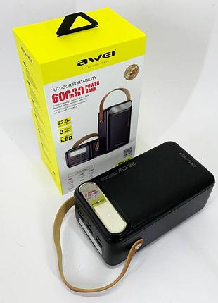 Мощные повербанки awei p101k 60000 mah, внешний аккумулятор для мобильного телефона if-29