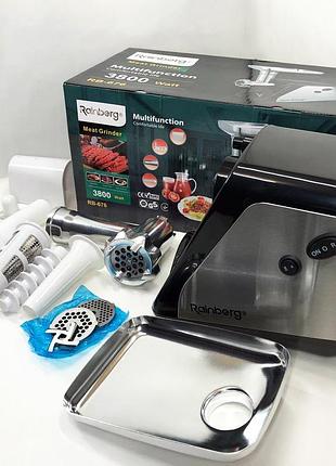 Мясорубка насадка для приготовления колбас rainberg rb-676 3800w, lc-546 измельчитель орехов