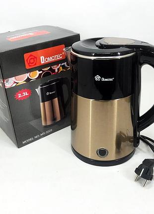 Лучший бюджетный электрочайник domotec ms-5029 2000 вт, мощный кухонный чайник, xe-780 бесшумный чайник