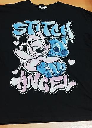 Хлопковая футболка stitch